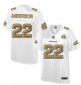 Women Nike Denver Broncos #22 C.J. Anderson White NFL Pro Line Super Bowl 50 Fashion Jersey