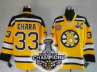 nhl boston bruins #33 chara yellow(C)[2011 stanley cup champions
