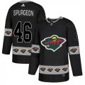 Wild #46 Jared Spurgeon Black Team Logos Fashion Adidas Jersey