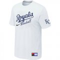 MLB Kansas City Royals White Nike Short Sleeve Practice T-Shirt