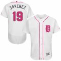 Men's Majestic Detroit Tigers #19 Anibal Sanchez Authentic White 2016 Mother's Day Fashion Flex Base MLB Jersey