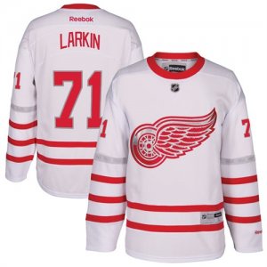 Men Detroit Red Wings #71 Dylan Larkin White 2017 Centennial Classic Stitched NHL Jersey