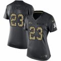 Womens Nike Baltimore Ravens #23 Kendrick Lewis Limited Black 2016 Salute to Service NFL Jersey