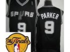 NBA San Antonio Spurs #9 Tony Parker Black(Revolution 30 2013 Finals Patch)