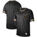 Yankees Blank Black Gold Nike Cooperstown Collection Legend V Neck Jersey