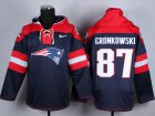 Nike New England Patriots #87 Rob Gronkowski blue jersey(pullover hooded sweatshirt)