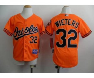 youth mlb jerseys baltimore orioles #32 wieters orange