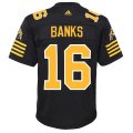 CFL Hamilton Tiger-Cats #16 Brandon Banks Adidas Black Football Jersey