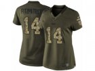 Women Nike Tampa Bay Buccaneers #14 Ryan Fitzpatrick Limited Green Salute to Service NFL Jersey