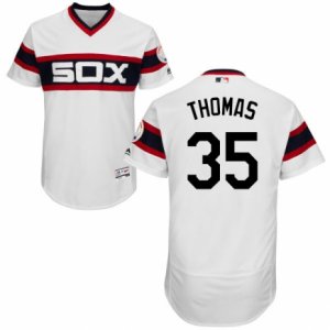 Men\'s Majestic Chicago White Sox #35 Frank Thomas White Flexbase Authentic Collection MLB Jersey