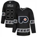 Flyers #28 Claude Giroux Black Team Logos Fashion Adidas Jersey