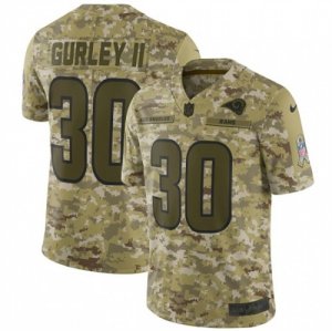 Mens Nike Los Angeles Rams #30 Todd Gurley Limited Camo 2018 Salute to Service NFL Jersey