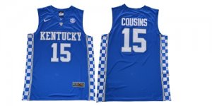 kentucky #15 Cousins blue Basketball NCAA Jersey