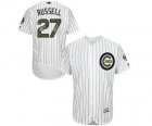 Men's Majestic Chicago Cubs #27 Addison Russell Authentic White 2016 Memorial Day Fashion Flex Base MLB Jersey