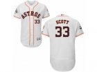 Houston Astros #33 Mike Scott Authentic White Home 2017 World Series Bound Flex Base MLB Jersey