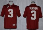 NCAA Alabama Crimson Tide #3 Vinnie Sunseri Red 2016 College Football Playoff National Championship Jersey