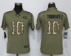 Nike Bears #10 Mitchell Trubisky Olive Camo Women Salute To Service Limited Jersey