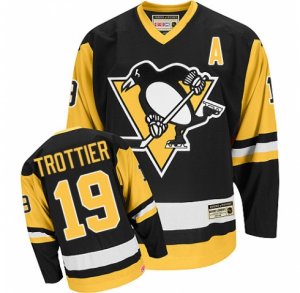 Mens CCM Pittsburgh Penguins #19 Bryan Trottier Premier Black Throwback NHL Jersey