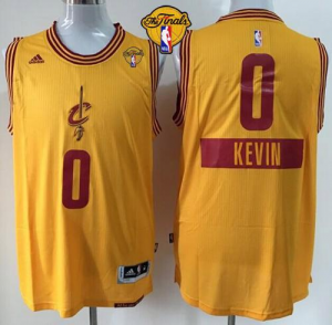 NBA Cleveland Cavaliers #0 Kevin Love Yellow 2014-15 Christmas Day The Finals Patch Stitched Jerseys