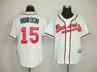 MLB Atlanta Braves #15 Hudson white