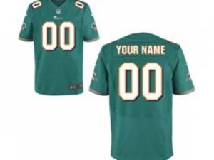 Men\'s Nike Miami Dolphins Customized Elite Team Color Jerseys