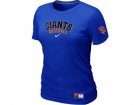 Women San Francisco Giants Nike Blue Short Sleeve Practice T-Shirt