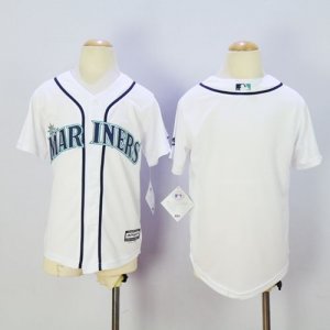 Youth Seattle Mariners Blank White Cool Base Stitched MLB Jersey