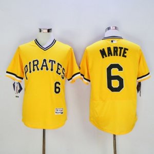 Pittsburgh Pirates #6 Starling Marte Gold Flexbase Authentic Collection Stitched MLB Jersey