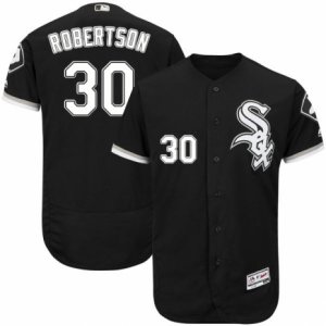 Men\'s Majestic Chicago White Sox #30 David Robertson Black Flexbase Authentic Collection MLB Jersey