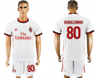 2017-18 AC Milan 80 RONALDINHO Away Soccer Jersey