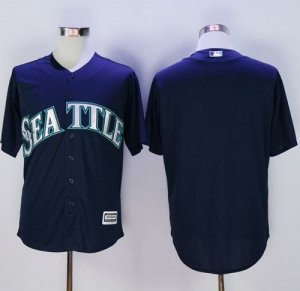 Seattle Mariners Blank Navy blue New Cool Base Stitched Baseball Jersey