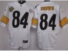 Nike NFL Pittsburgh Steelers #84 Antonio Brown White Jerseys W 80 Anniversary Patch(Elite)