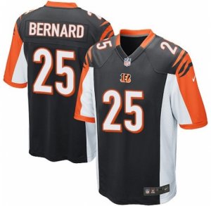 Men\'s Nike Cincinnati Bengals #25 Giovani Bernard Game Black Team Color NFL Jersey