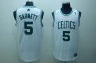 nba fans boston celtics #5 garnett swingman white