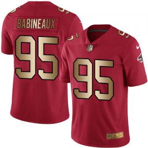 Nike Atlanta Falcons #95 Jonathan Babineaux Red Gold Color Rush Limited Jersey