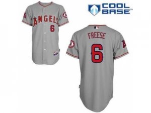 mlb jerseys los angeles angels #6 freese grey