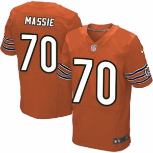 Men\'s Nike Chicago Bears #70 Bobby Massie Elite Orange Alternate NFL Jersey