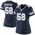 Women's Nike Dallas Cowboys #58 Jack Crawford Limited Navy Blue Team Color NFL Jersey