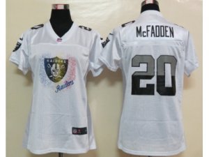 Nike Womens Oakland Raiders #20 Mcfadden White fem fan Jerseys