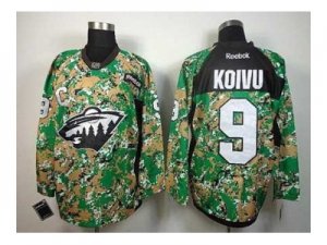 nhl jerseys minnesota wild #9 koivu camo[patch C]