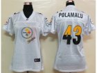 Nike Womens Pittsburgh Steelers #43 Popamalu White fem fan Jerseys