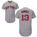 Boston Red Sox #13 Hanley Ramirez Grey Flexbase Authentic Collection Stitched Baseball Jersey