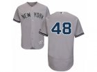 Mens Majestic New York Yankees #48 Chris Carter Grey Flexbase Authentic Collection MLB Jersey