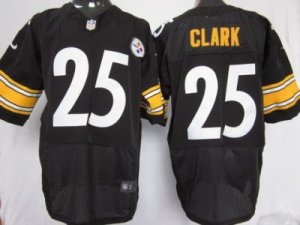 Nike NFL Pittsburgh Steelers #25 Ryan Clark Black Jerseys (Elite)