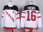 Women NHL Team Canada Olympic #16 toews white jerseys[100 th]