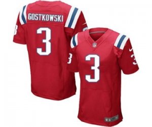 Mens Nike New England Patriots #3 Stephen Gostkowski Elite Red Alternate NFL Jersey