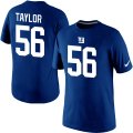 Nike New York Giants #56 Taylor Pride Name & Number T-Shirt blue
