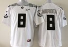 NCAA Oregon Ducks #8 Mariota white jerseys