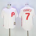 Phillies #7 Maikel Franco White Cooperstown Collection Cool Base Jersey - å‰¯æœ¬