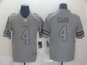 Nike Raiders #4 Derek Carr 2019 Gray Gridiron Gray Vapor Untouchable Limited Jersey